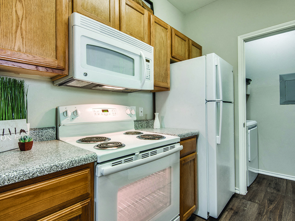 Kitchen space at Kensley Apartment Homes